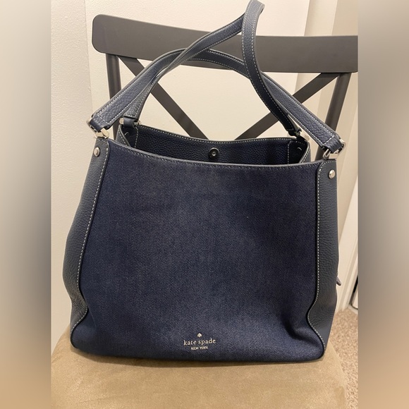 kate spade Handbags - Kate Spade Denim Leather Shoulder Bag